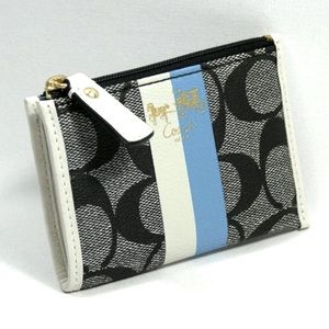 Coach Heritage Signature Mini Skinny Coin Purse